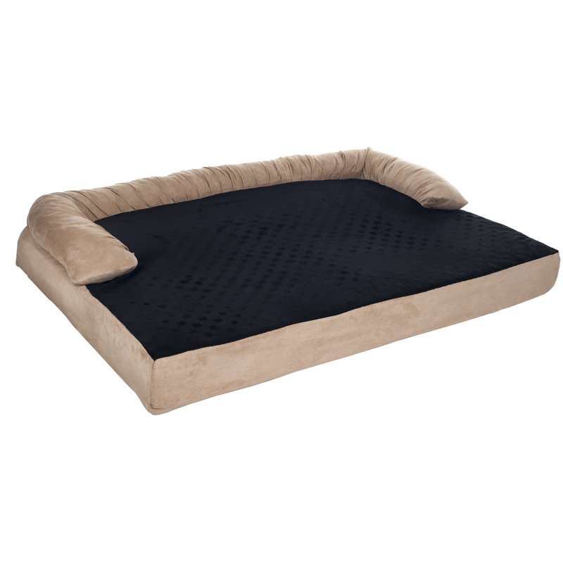 Tucker Murphy Pet Casper Orthopedic Memory Foam Pet Bolster Bed with Removable Plush Memory Foam